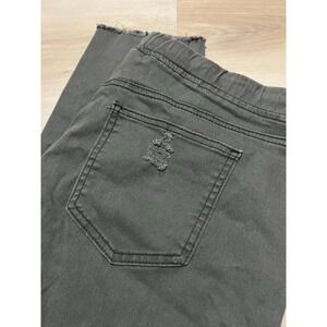 Royalty Pants‎ Women's XL Green Cotton Stretch Distressed Drawstring 5-Pockets